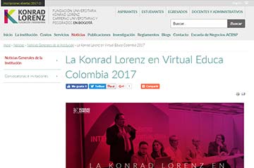 La Konrad Lorenz en Virtual Educa Colombia 2017