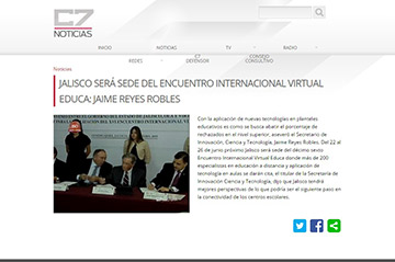Jalisco será sede del Encuentro internacional Virtual Educa
