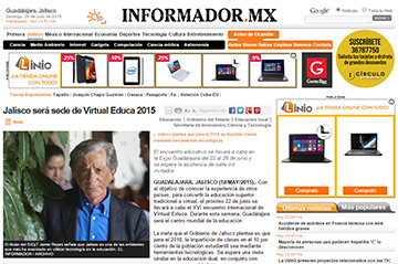 Jalisco será sede de Virtual Educa 2015