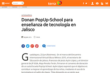Donan PopUp-School para enseñanza de tecnología en Jalisco