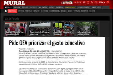Pide OEA priorizar el gasto educativo