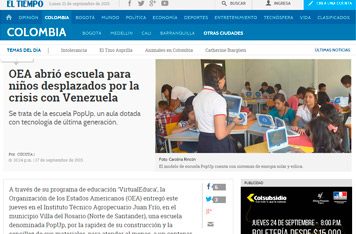 OEA abrió escuela para niños desplazados por la crisis con Venezuela