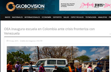 OEA inaugura escuela en Colombia ante crisis fronteriza con Venezuela