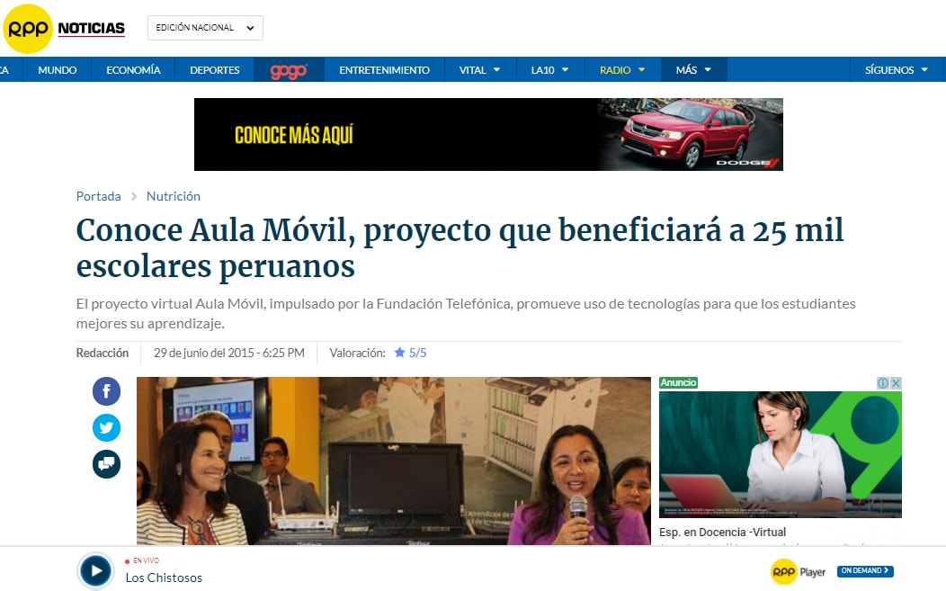 Conoce Aula Móvil, proyecto que beneficiará a 25 mil escolares peruanos